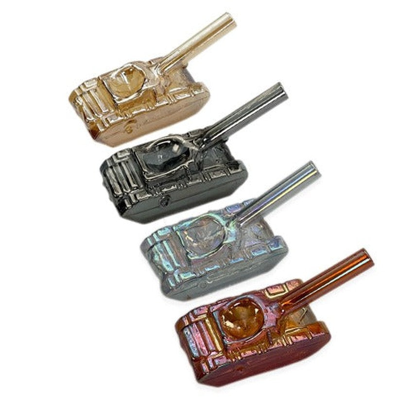 4" Mini Tank Themed Hand Pipe - Design May Vary - (1 Count)