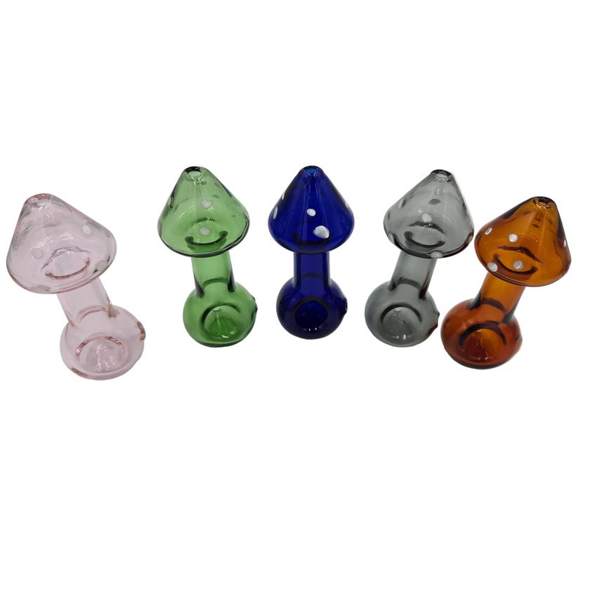 4" Mushroom Top Handpipe Colors May Vary - (1 Count)