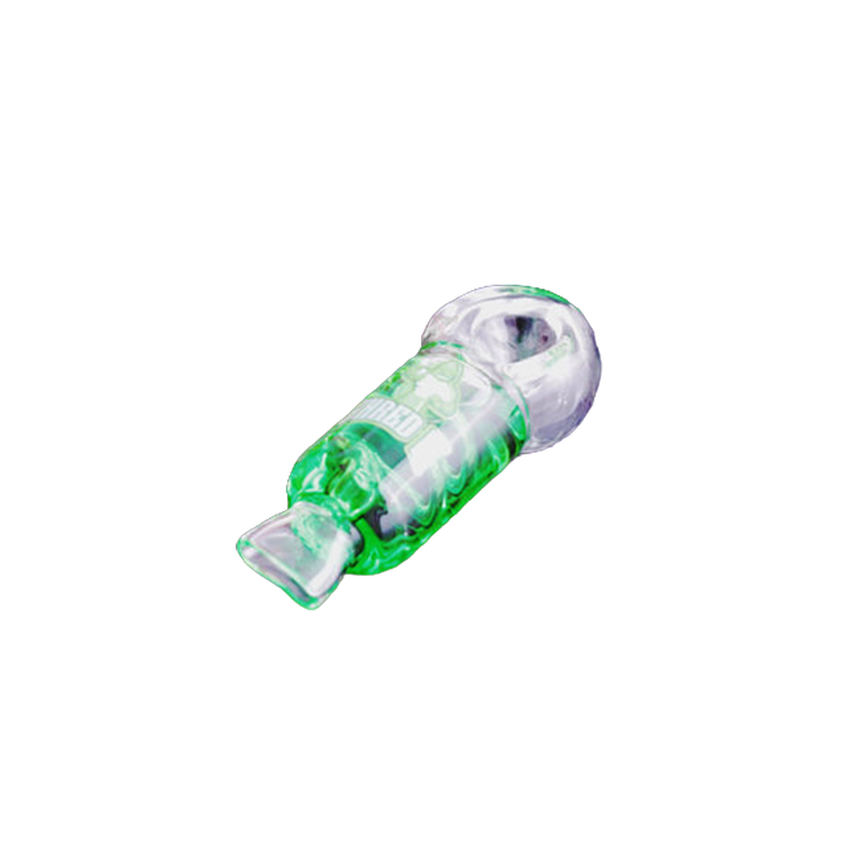 4" Shred It  Glycerine Chilled Glass Water Pipe - (1 Count) Green