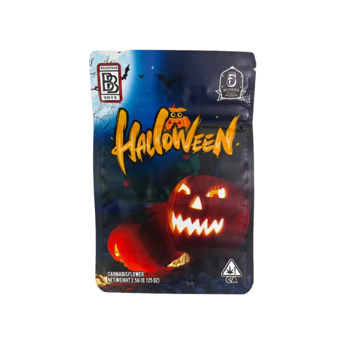 4X5 ZIPPER BAG 100PK HALLOWEEN PUMPKIN