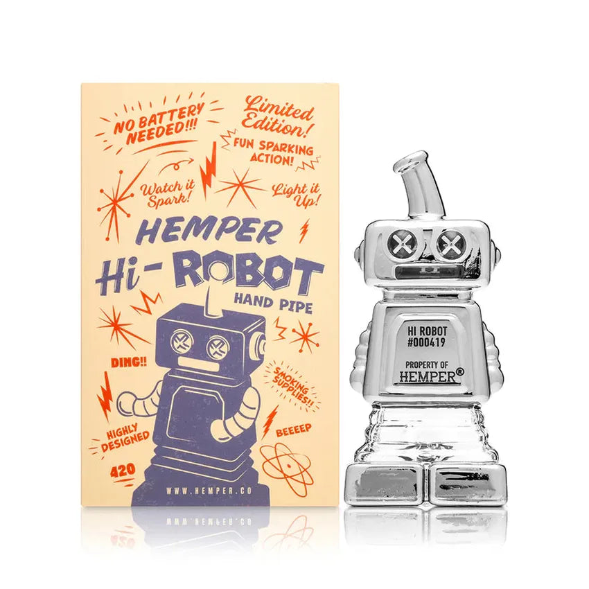 4.4” Hemper Hi-Robot Hand Pipe - (1 Count)