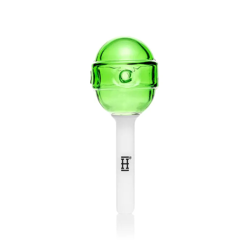 4.5" Hemper Sucker 4 Love Lollipop Green Hand Pipe - (1 Count)
