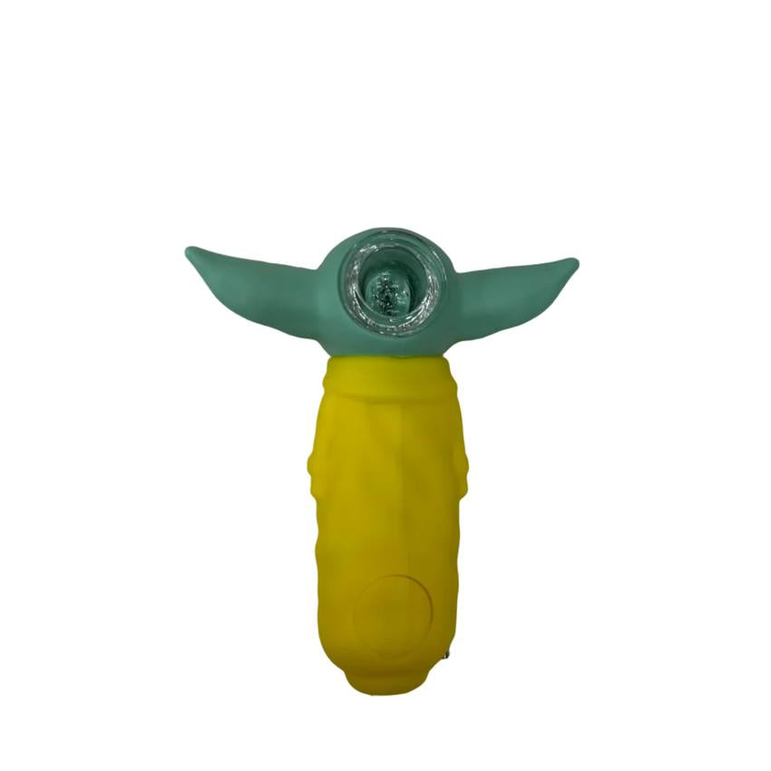4.5" Silicone Yoba Handpipe with storage - Colors May Vary - (1 Count)