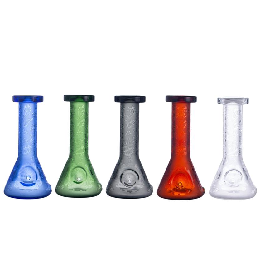 4.7" Sandblasted Beaker Handpipe - Colors May vary - (1 Count)
