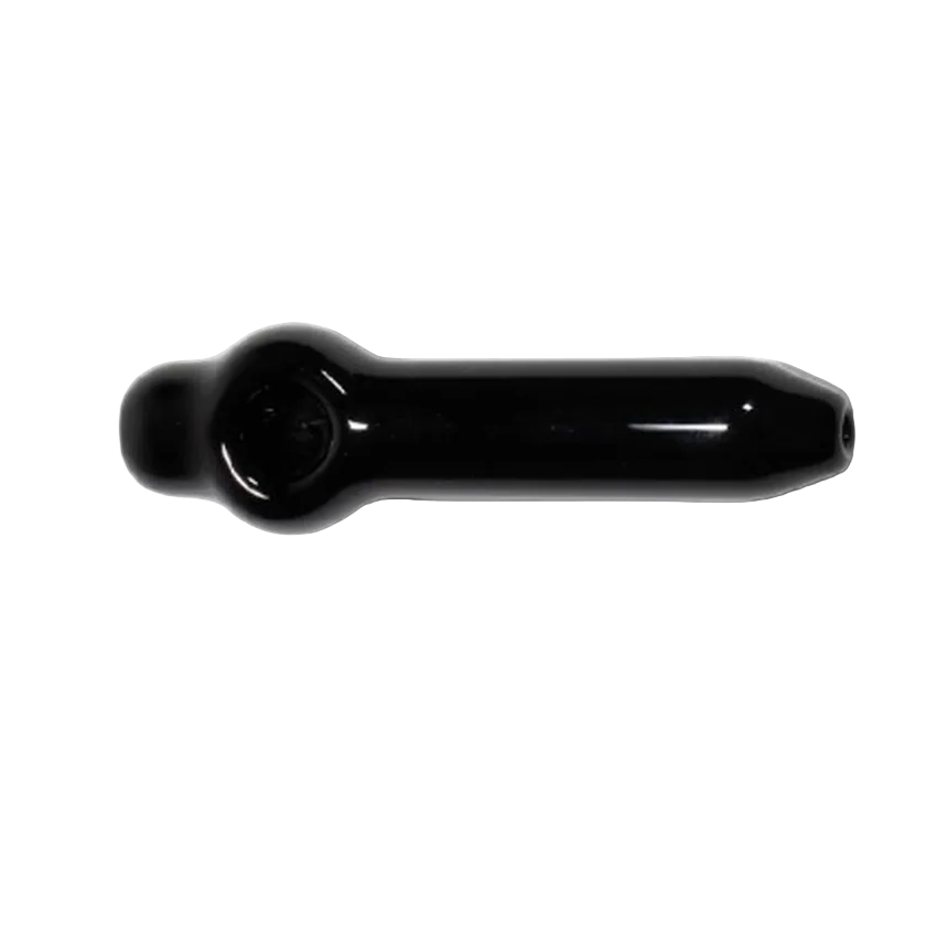 5"  Black Front Nub Glass Hand Pipe - (1 Count)