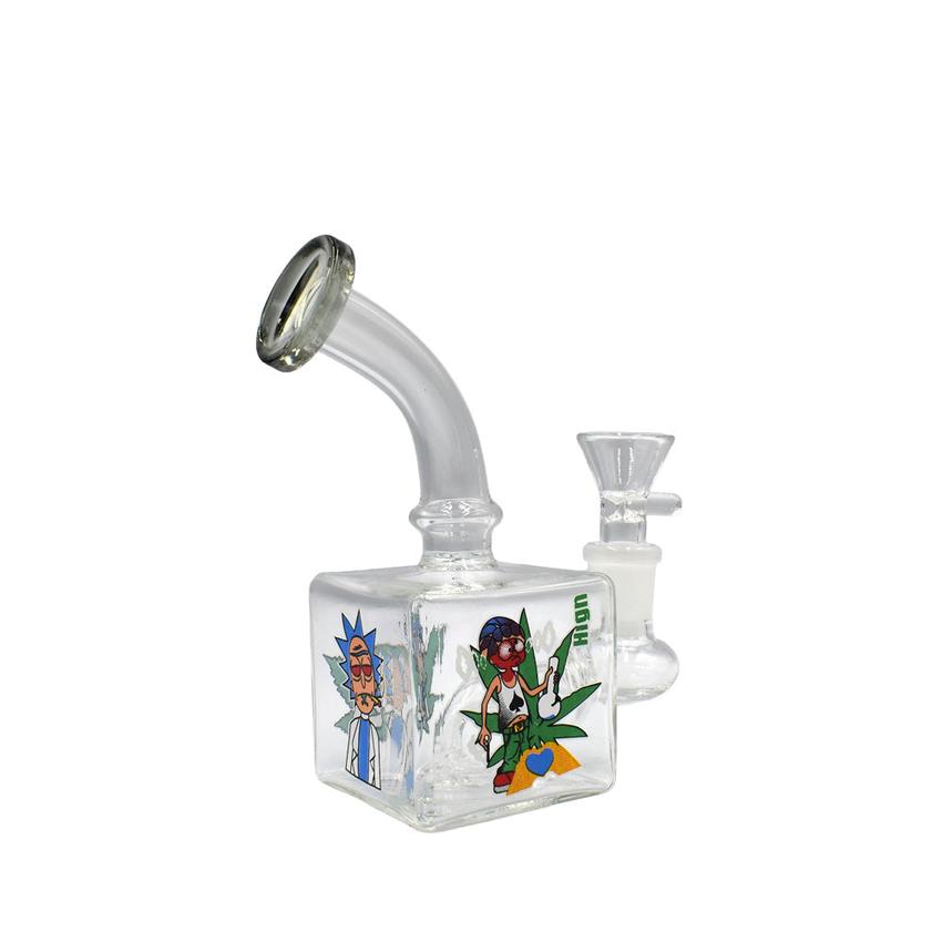 5" Squared Waterpipe - Design May Vary - (1 Count)