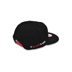 RAW SNAPBACK - BLACK WITH RED
