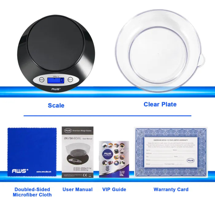 AWS 5K BOWL DIGITAL SCALE