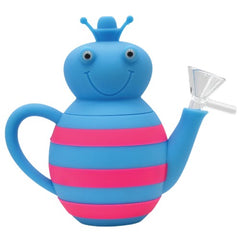 6" Bee Silicone Water Pipe - Color May Vary - (1 Count)