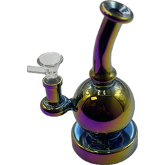6" Elector Plated Ball Shaped Water Bubbler - Design May Vary - (1 Count)