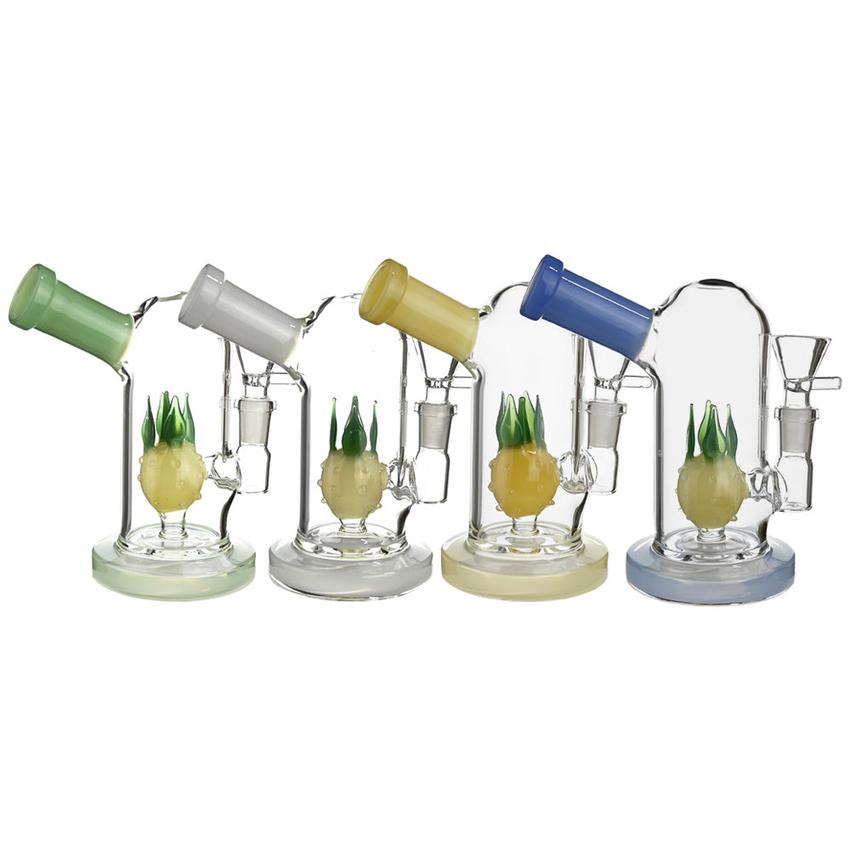 6" Pineapple Side Carving Water Pipe- Design And Color May Vary - (1 Count)