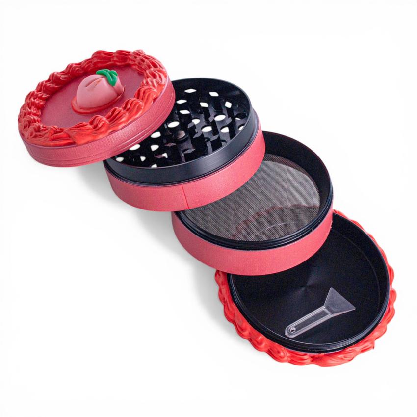 63mm 4 Piece Grinder - Peach Cake - (1 Count)