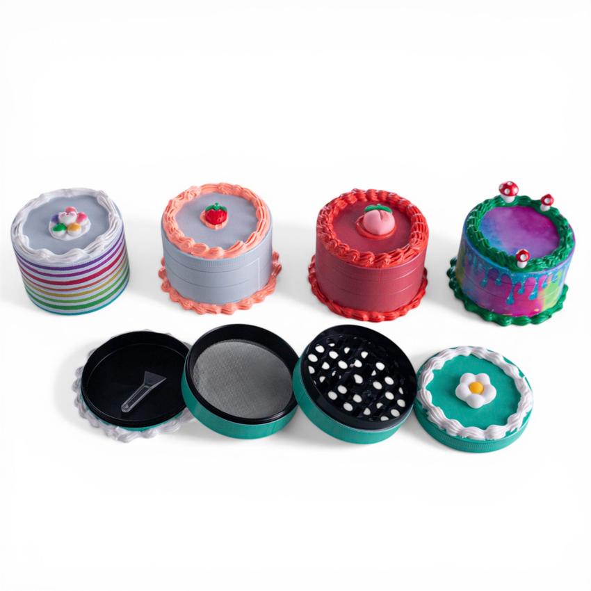 63mm 4 Piece Grinder - Peach Cake - (1 Count)