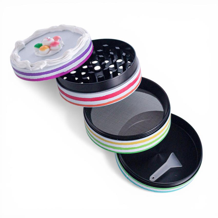 63mm 4 Piece Grinder - Rainbow Cake - (1 Count)