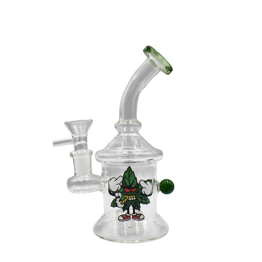 6.3" Bent Neck Nub Waterpipe - Colors May vary - (1 Count)