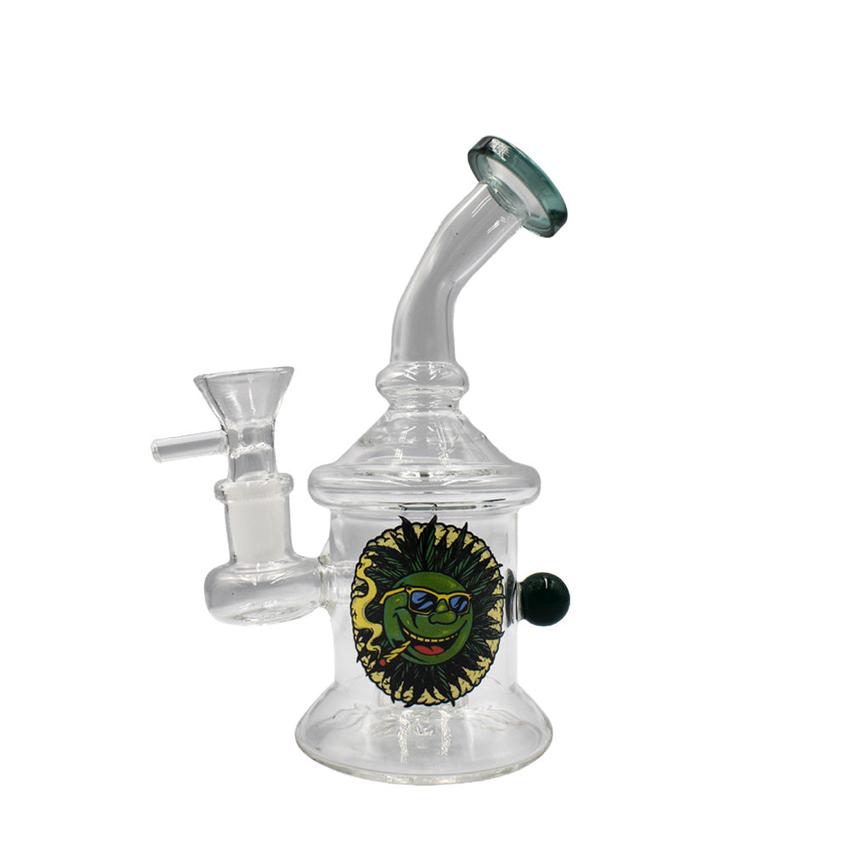 6.3" Bent Neck Nub Waterpipe - Colors May vary - (1 Count)