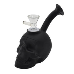 6.5" Silicone Skull Bong - Various Colors - (1 Count)