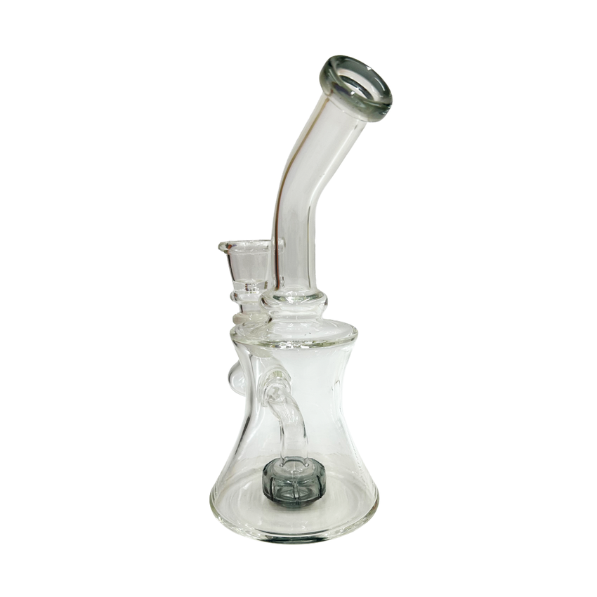 7" Bent Neck Inline Drop Drum Perc Waterpipe - (1 Count)