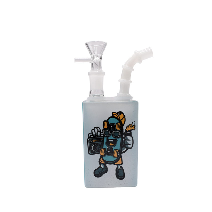 7" Juice Box Water Pipe - Pickle Skate -  (1 Count)