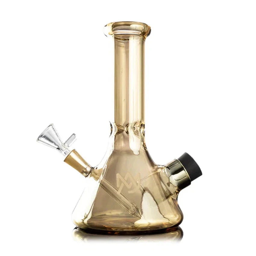 7" Mj Arsenal Cache Mini Water Pipe - Gold or Clear - (1 Count)