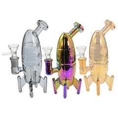 7" Rocket Ship Water Pipe - Color & Design May Vary - (1 Count)