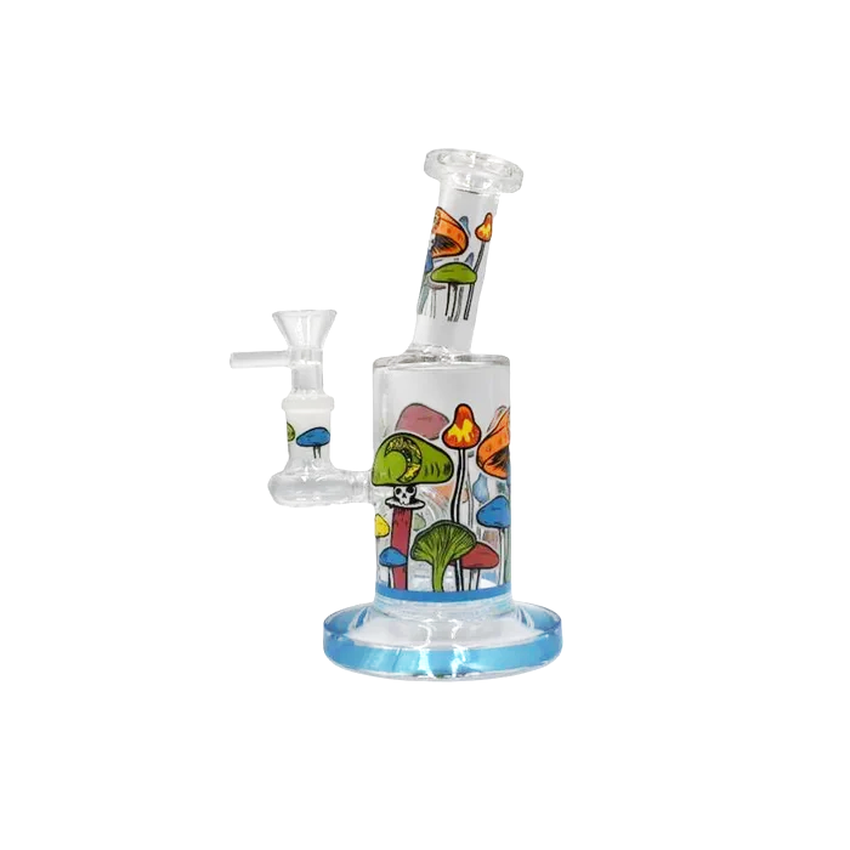 7" Tilt Neck Shroom Eyed Waterpipe - Colors May Vary - (1 Count)