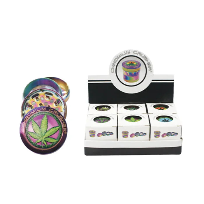 ZINC GRINDER WITH LEAF 1.8" - 70370L
