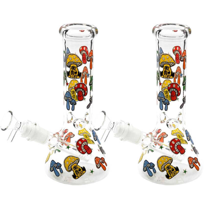 8" Colorful Mushroom Water Pipe - Color & Design May Vary - (1 Count)