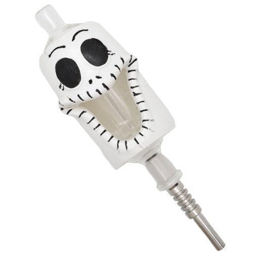 8" Skull Light Up Dab Straw - Various Designs - (1 Count)