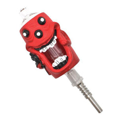 8" Skull Light Up Dab Straw - Various Designs - (1 Count)
