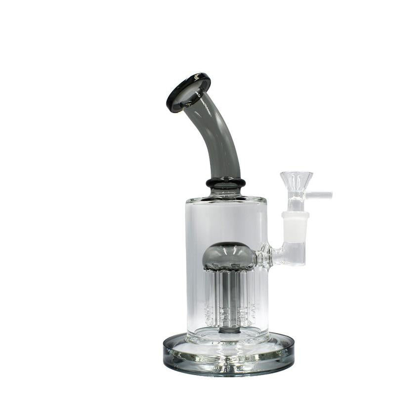 8" Tree Arm Perc Bent Neck Waterpipe - Colors May Vary - (1 Count)