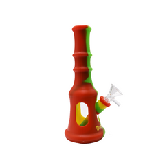 8" Waxmaid Pagoda Silicone Water Pipe - Color May Vary - (1 Count)