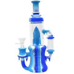 9" Spaceship Silicone Water Pipe - Color May Vary - (1 Count)