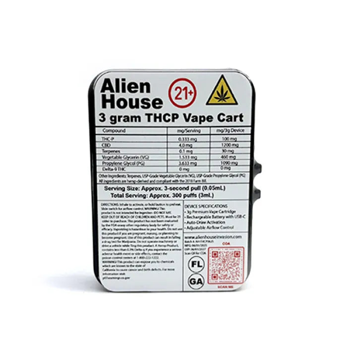 ALIENHOUSE THCP DISPOSABLE 3G 9CT
