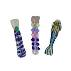 APEX GLASS HANDPIPE GOLD SILVER ONE HITTER
