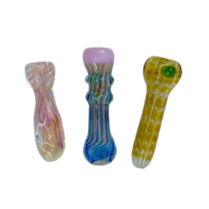 APEX GLASS HANDPIPE GOLD SILVER ONE HITTER