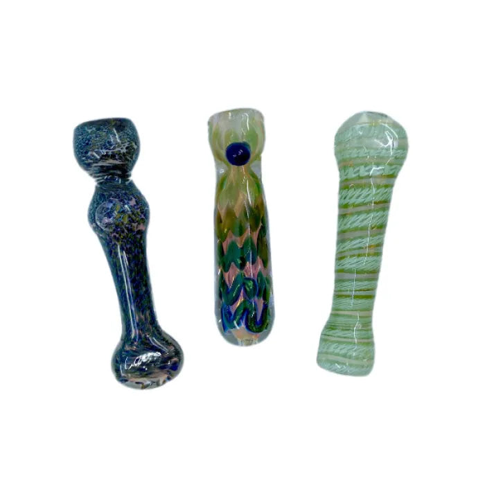 APEX GLASS HANDPIPE GOLD SILVER ONE HITTER