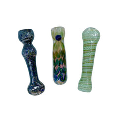 APEX GLASS HANDPIPE GOLD SILVER ONE HITTER
