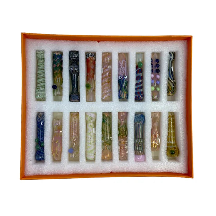 APEX GLASS HANDPIPE GOLD SILVER ONE HITTER
