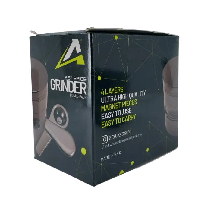 ARAUKA GRINDER AK101 4 LAYERS WITH METAL PIPE