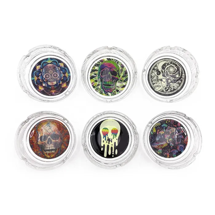 SMOKEZILLA GID GLASS ASHTRAY 25135 - SKULL