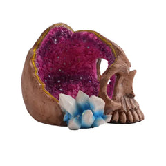 CERAMIC STONED ASHTRAY HALF SKULL ASH212
