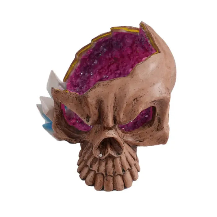 CERAMIC STONED ASHTRAY HALF SKULL ASH212
