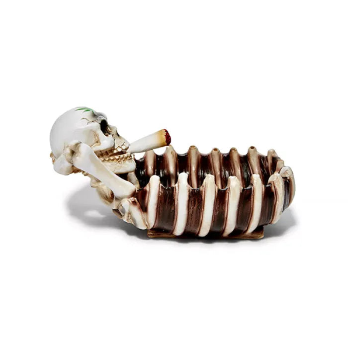 CERAMIC STONED ASHTRAY SKELETON ASH216