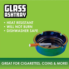 SMOKEZILLA ASHTRAY 041466 GLASS PLATED - ASSORTED