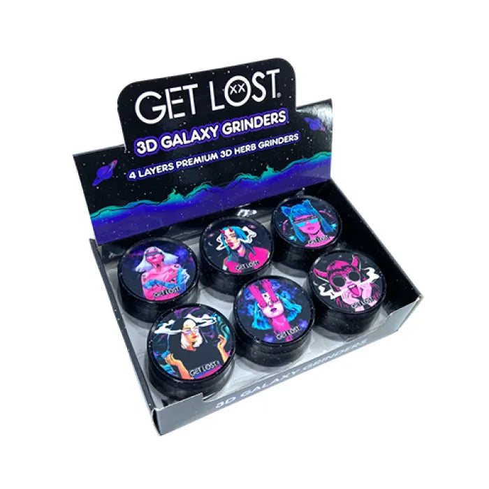 GET LOST GALAXY GRINDER 63MM 3D - ASSORTED 002