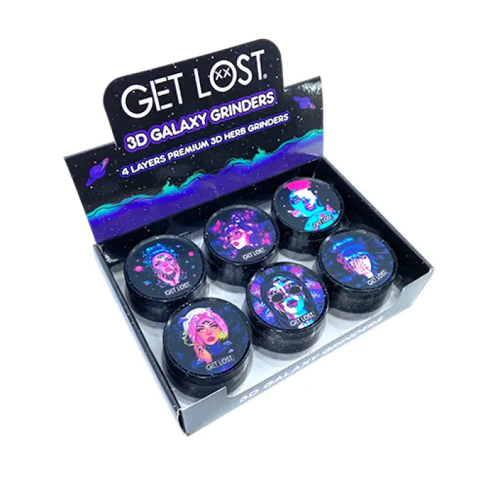GET LOST GALAXY GRINDER 63MM 3D - ASSORTED 005