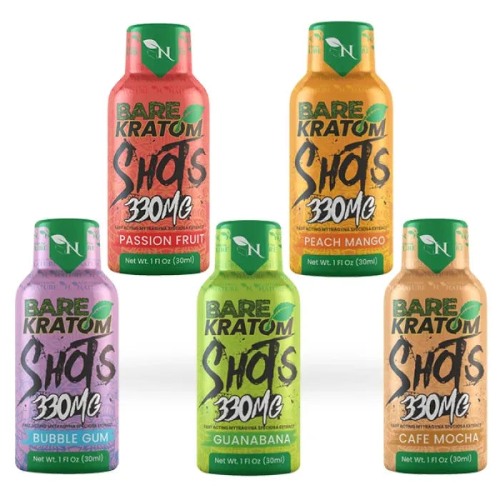 BARE KRATOM SHOTS 30ML 20CT - VARIETY PACK