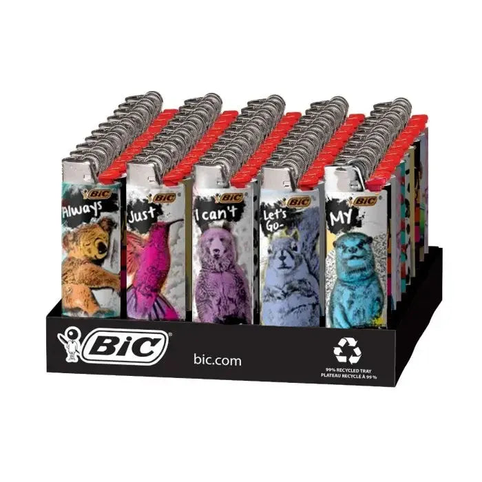 BIC LIGHTER 50PC - ANIMALS LCWT1PA-B-AST