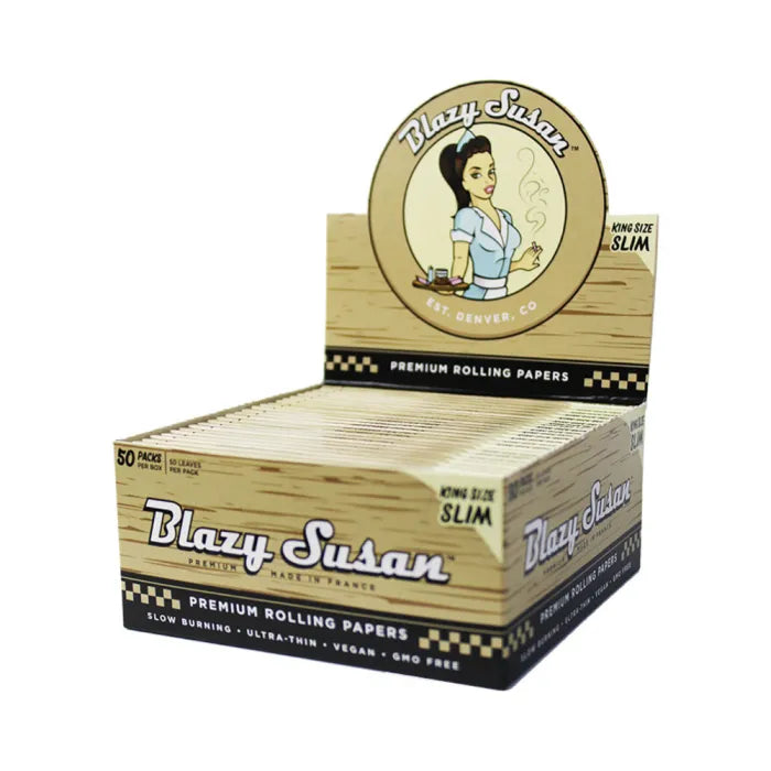 BLAZY SUSAN UNBLEACHED ROLLING PAPER 50CT/50PK